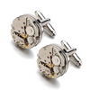 Personalised Stainless Steel Engraved Gear Movement Cufflinks