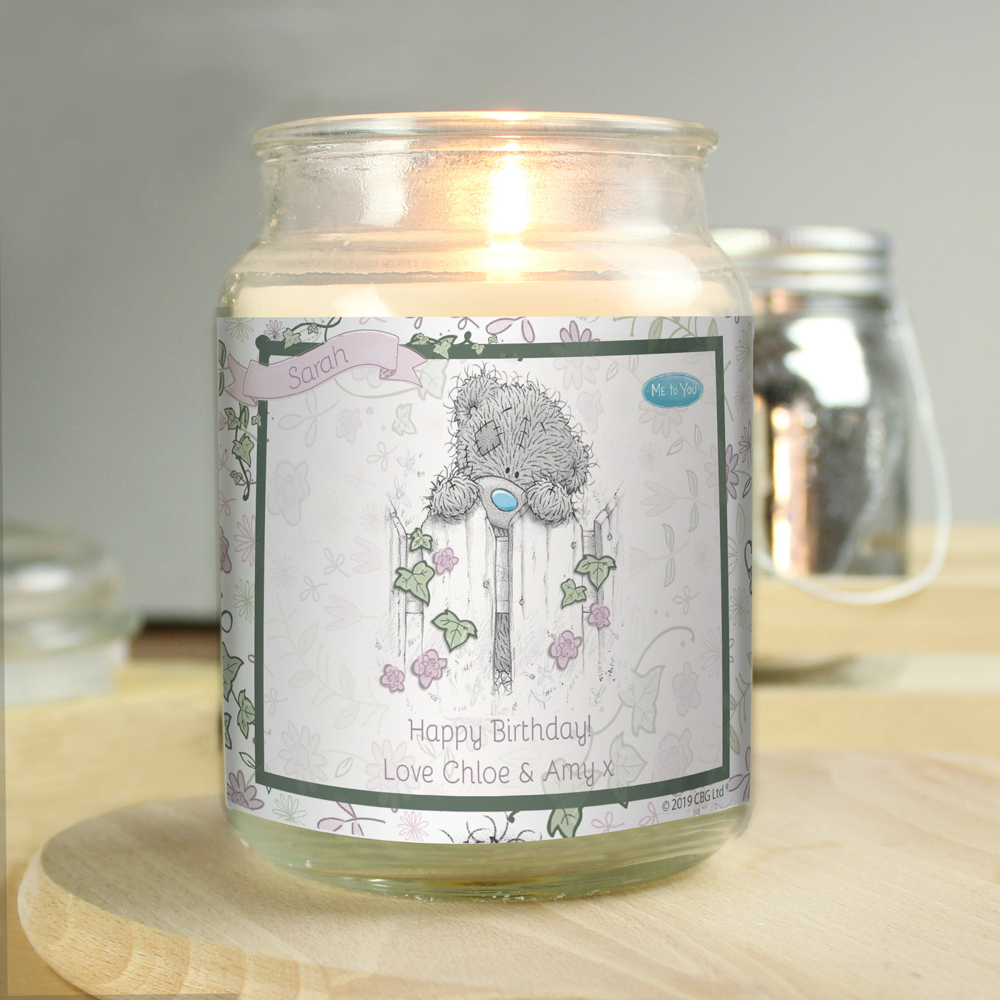 Personalised Me to You Secret Garden Large Wax Candle