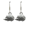 Hedgehog Sterling Silver Drop Earrings - Cute Gift for Women