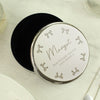 Personalised Bow Round Nickel Plated Trinket Box