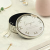 Personalised Bow Round Nickel Plated Trinket Box