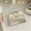 Personalised Bow Handbag Nickel Plated Compact Mirror