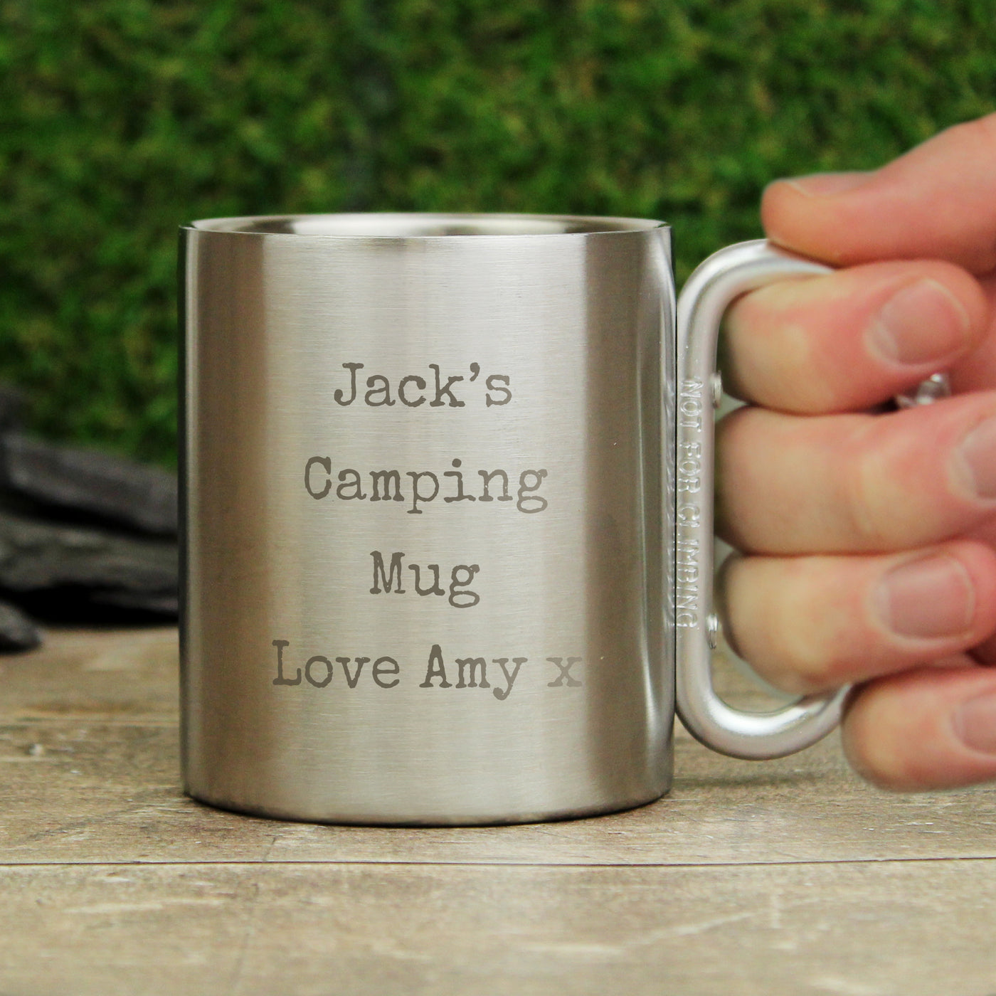 Personalised Free Text Stainless Steel Mug