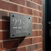 Personalised Floral House Number Slate House Sign