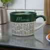 Personalised Green Dipped Dash Ceramic Mug