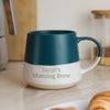 Personalised Blue Dipped Speckled Ceramic Mug