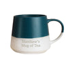 Personalised Blue Dipped Speckled Ceramic Mug