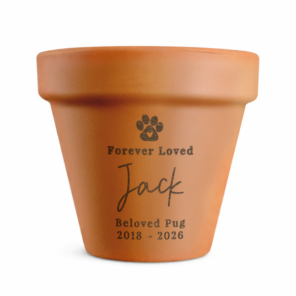 Personalised Pet Memorial Terracotta Plant Pot