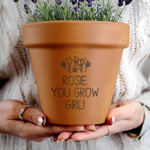 Personalised Gardening Terracotta Plant Pot