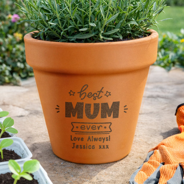 Personalised Best Ever Terracotta Plant Pot
