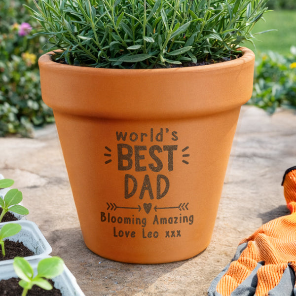 Personalised Worlds Best Terracotta Plant Pot