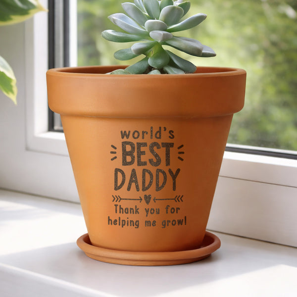 Personalised Worlds Best Terracotta Plant Pot