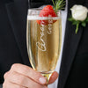 Personalised Groom Elegant Flute Glass