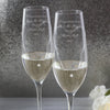 Personalised Hand Cut Heart Pair of Flutes with Gift Box