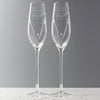 Personalised Hand Cut Heart Pair of Flutes with Gift Box