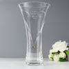 Personalised Large Hand Cut Gold Diamond Effect Heart Vase