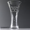 Personalised Mr & Mrs Large Hand Cut Diamante Heart Vase