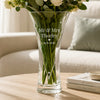 Personalised Mr & Mrs Large Hand Cut Diamond Effect Heart Vase