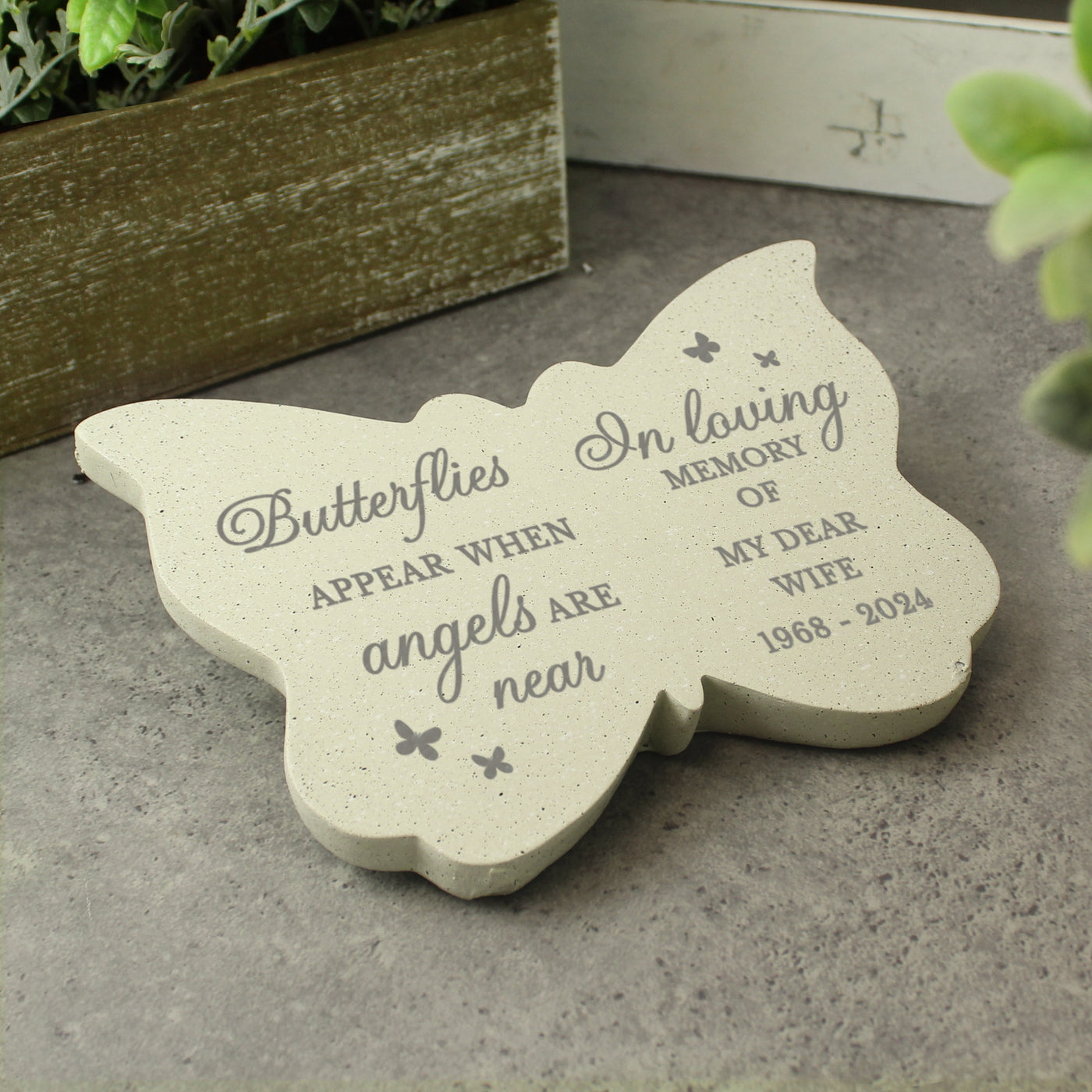 Personalised Butterflies Appear Resin Memorial Butterfly