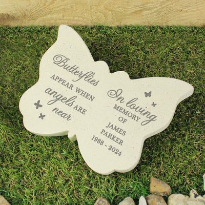 Personalised Butterflies Appear Resin Memorial Butterfly