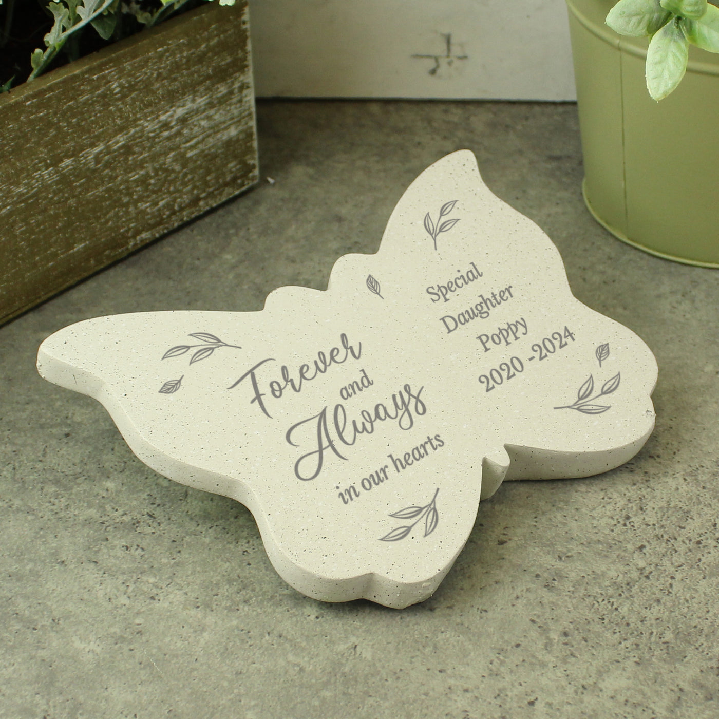 Personalised Forever and Always Resin Memorial Butterfly