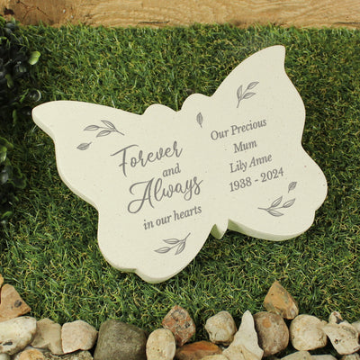 Personalised Forever and Always Resin Memorial Butterfly