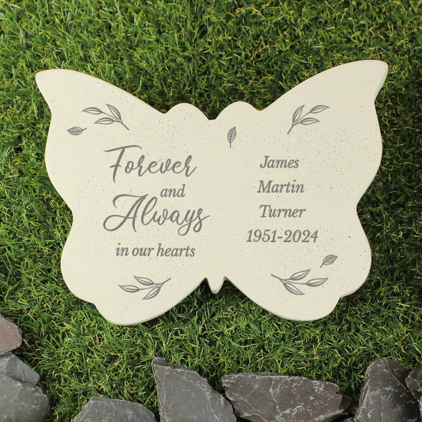 Personalised Forever and Always Resin Memorial Butterfly