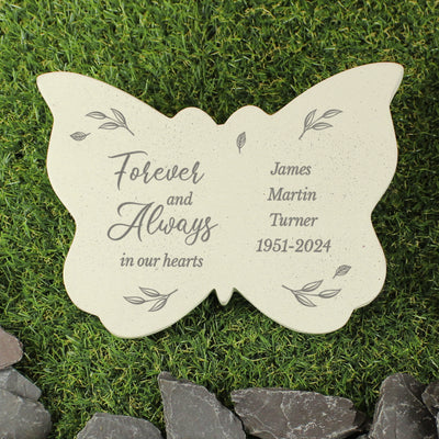 Personalised Forever and Always Resin Memorial Butterfly