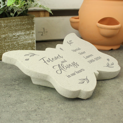 Personalised Forever and Always Resin Memorial Butterfly