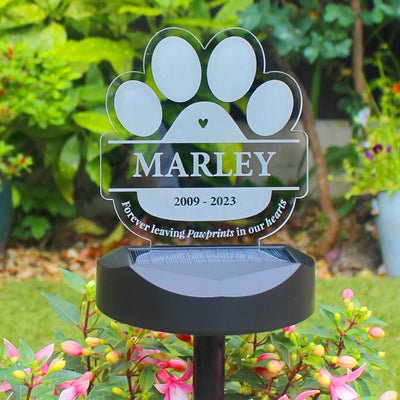 Personalised Pet Memorial Outdoor Solar LED Light