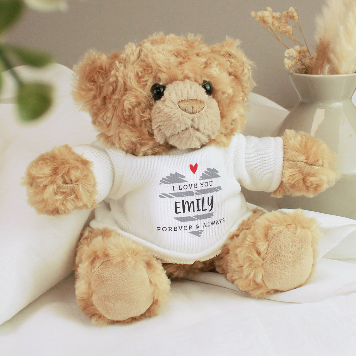 Personalised Scribble Heart Teddy Bear