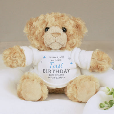 Personalised Boys Free Text Teddy Bear