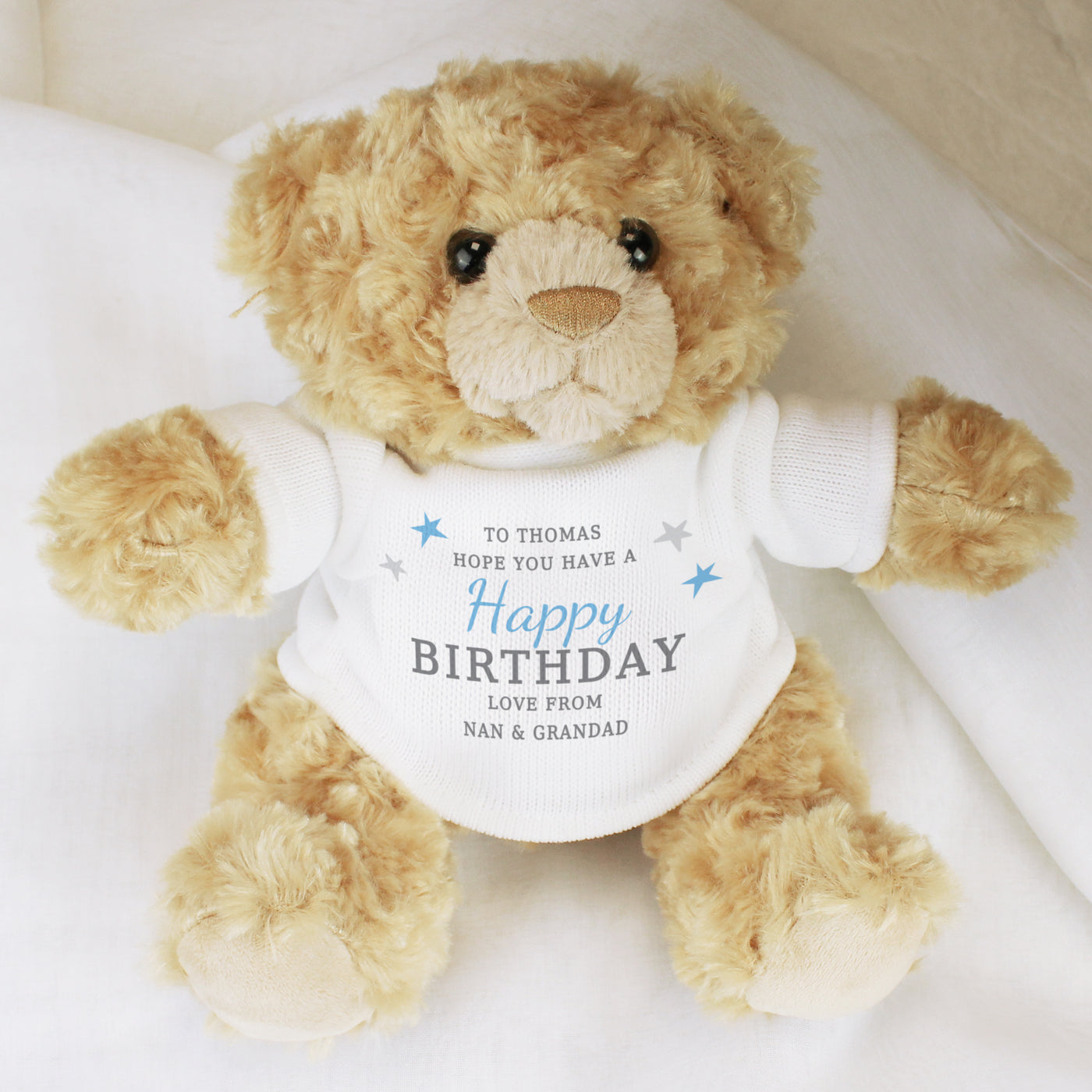 Personalised Boys Free Text Teddy Bear