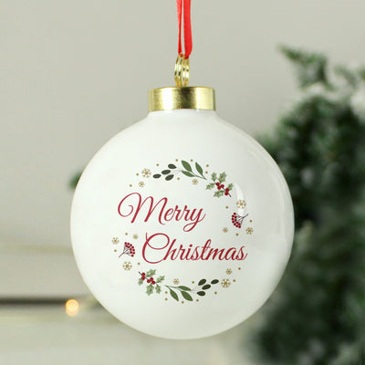 Personalised Merry Christmas Bauble