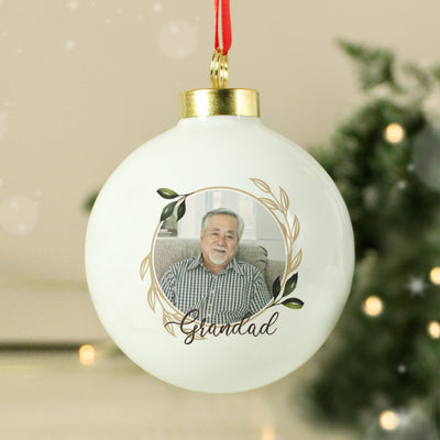 Personalised Photo Upload Memorial Bauble