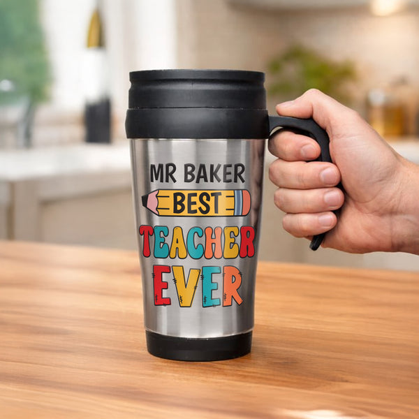 Personalised Best Teacher Thermal Travel Mug