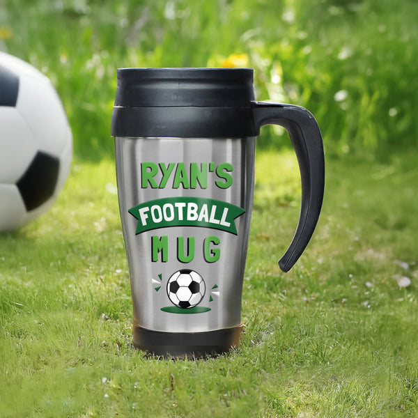 Personalised Football Thermal Travel Mug