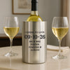 Personalised Big Date Brushed Stainless Steel Wine Cooler