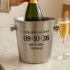 Personalised Big Date Brushed Stainless Steel Ice Bucket