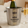 Personalised Couples Brushed Stainless Steel Ice Bucket