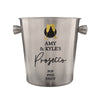 Personalised Flutes Brushed Stainless Steel Ice Bucket