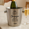 Personalised Free Text Brushed Stainless Steel Ice Bucket