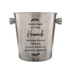 Personalised Free Text Brushed Stainless Steel Ice Bucket