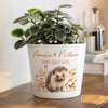 Personalised Hedgehog Large Autumn Ceramic Plant Pot