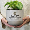 Personalised Pet Memorial Flecked Ceramic Indoor Plant Pot