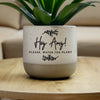 Personalised Botanical Flecked Ceramic Indoor Plant Pot