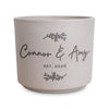Personalised Botanical Flecked Ceramic Indoor Plant Pot