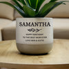 Personalised Memorial Flecked Ceramic Indoor Plant Pot