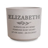Personalised Memorial Flecked Ceramic Indoor Plant Pot