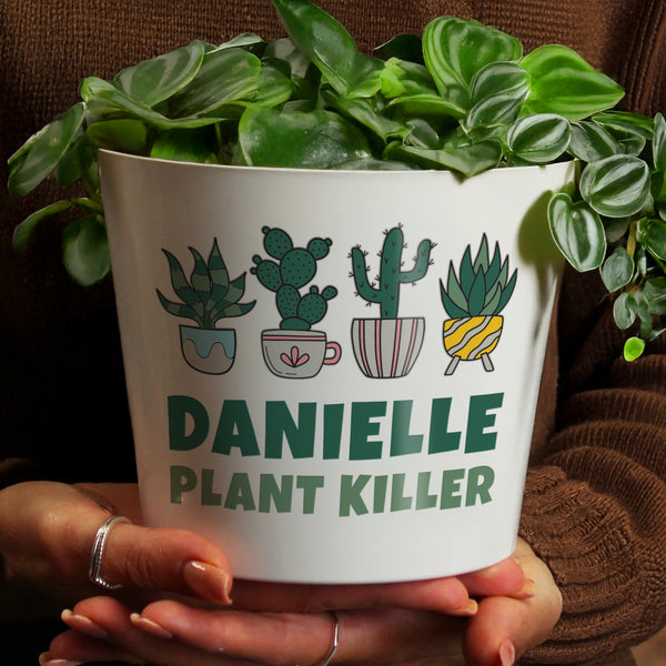 Personalised Big Text Large Ceramic Plant Pot